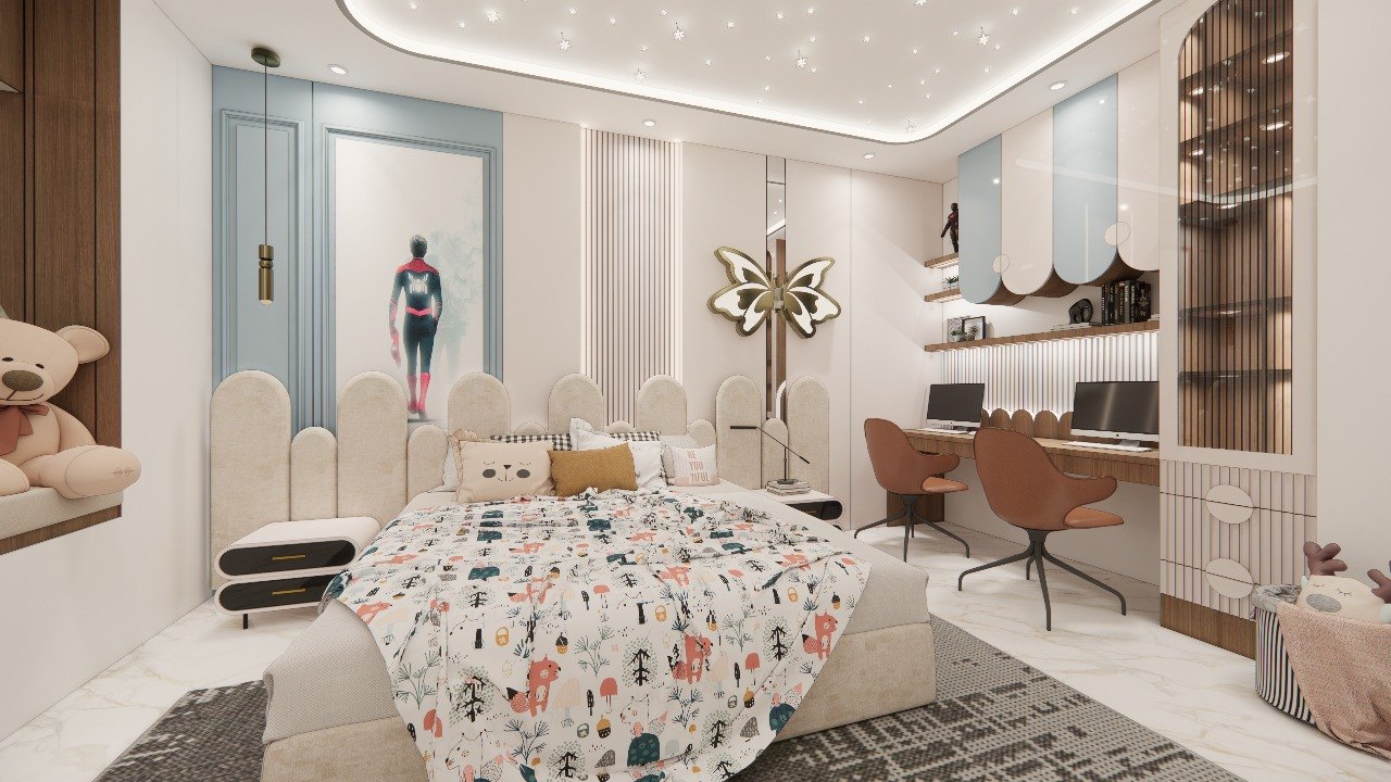 Finished kids' bedroom after redesign